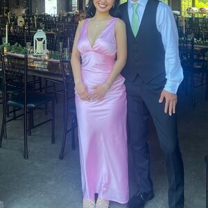 SOLD Beginning boutique Verlaine satin maxi dress